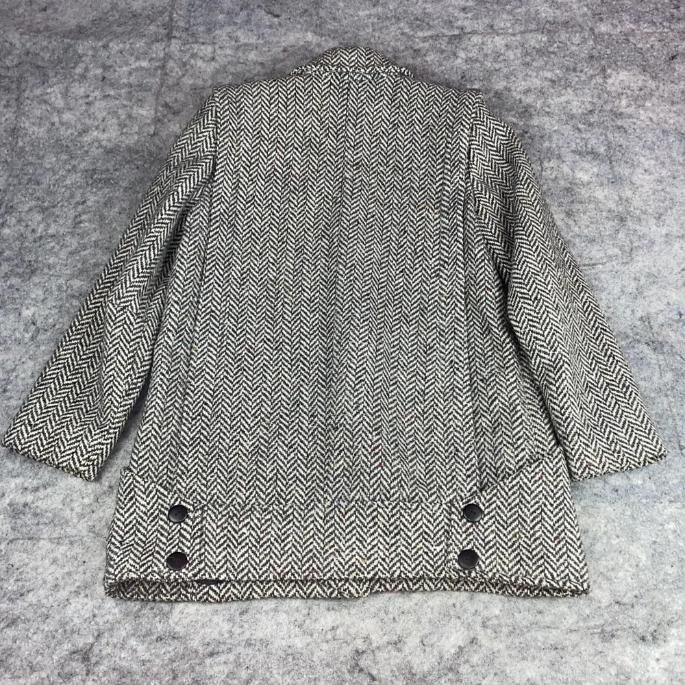 Vintage Braeton Women's‎ 7/8 Wool Coat Herringbone Wool Blend Lined Pockets
